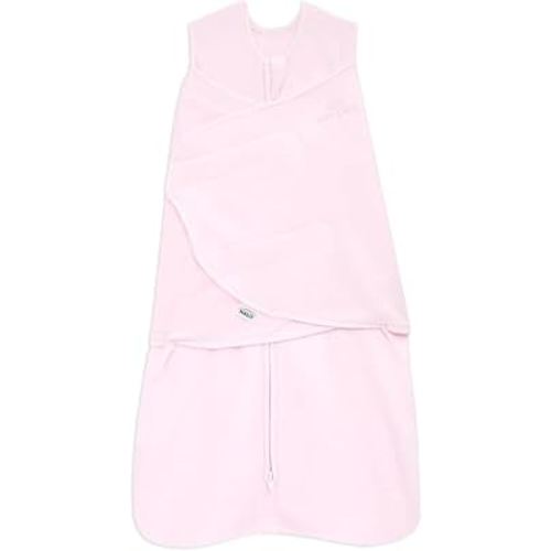HALO Micro-Fleece Sleepsack Swaddle, 3-Way Adjustable Wearable Blanket, TOG 3.0, Soft Pink, Newborn, 0-3 Months