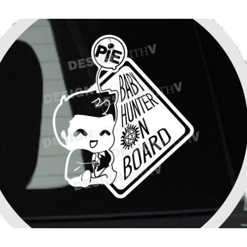 Baby On Board - Vinyl Car Decal - Supernatural Dean 6"x6"