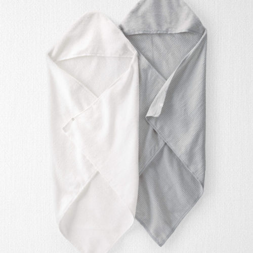 Neutral Baby 2-Pack Organic Cotton Towels | Carter’s Oshkosh Canada