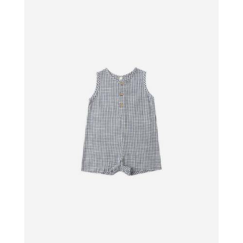 Maverick Romper Marine Gingham