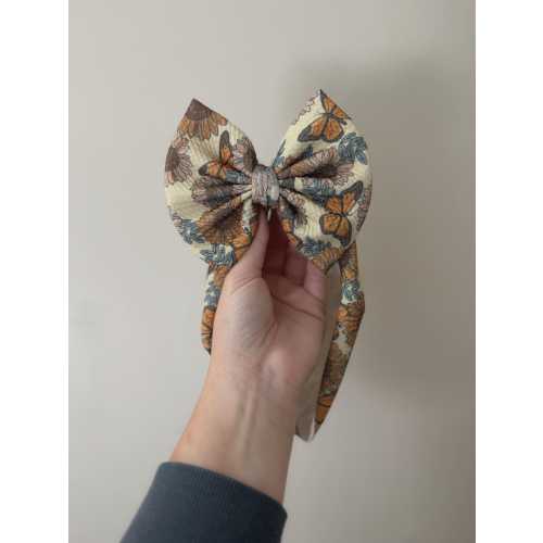 Butterfly baby bows, butterfly baby headwrap, butterfly baby nylon bows, butterfly & sunflowers, butterfly baby, Baby Bow Headband