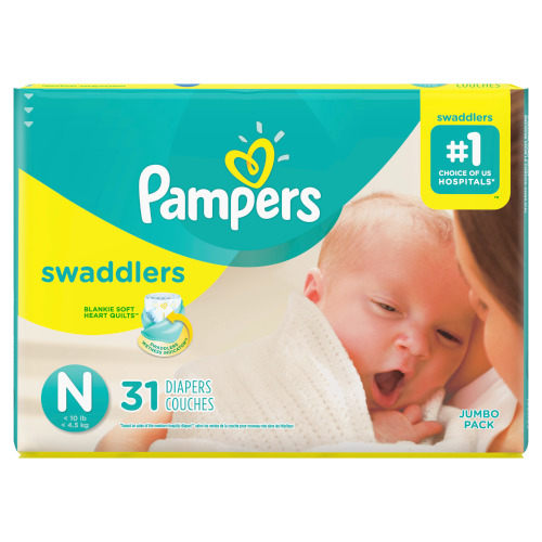 Pampers Swaddlers Newborn Diapers, Size N, 31 Count