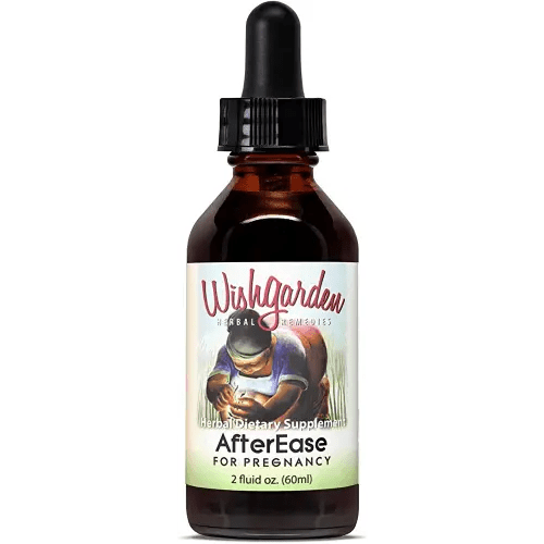 WishGarden Herbs AfterEase for Pregnancy - Organic Herbal Supplement, Soothes Normal and Temporary Afterbirth Contractions, After Birth Essentials for Mom, with Cramp Bark and Black Haw (2 oz)