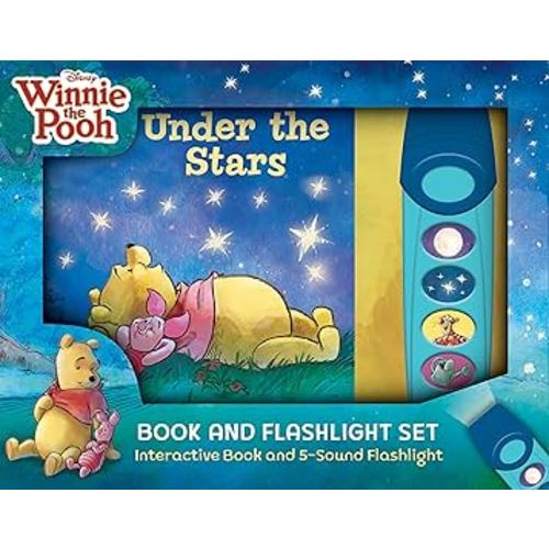 Disney Winnie the Pooh - Under the Stars Book and 5-Sound Flashlight Set - PI Kids