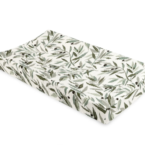 Quilted Changing Pad Cover in GOTS Certified Organic Muslin Cotton