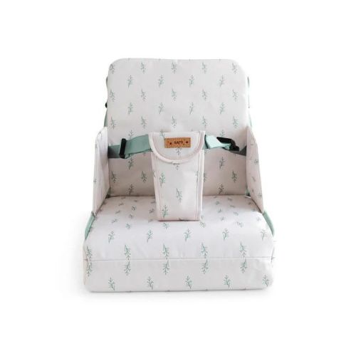 SARO 2025 Spring Cottage Portable Booster Seat & Diaper Bag - Travel High Chair, Fits Most Chairs, Padded, Compact, 2-in-1, UNE-EN Compliant