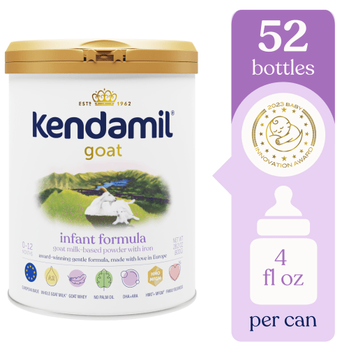 Kendamil Goat Baby Formula Powder, European, Whole A2 Milk, with HMOs, Prebiotics, No Palm Oil or Soy, with DHA, 28.2oz
