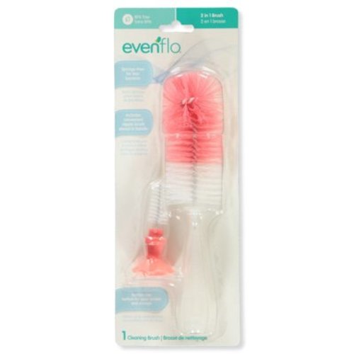 Evenflo 2-in-1 Bottle Brush - pink, one size
