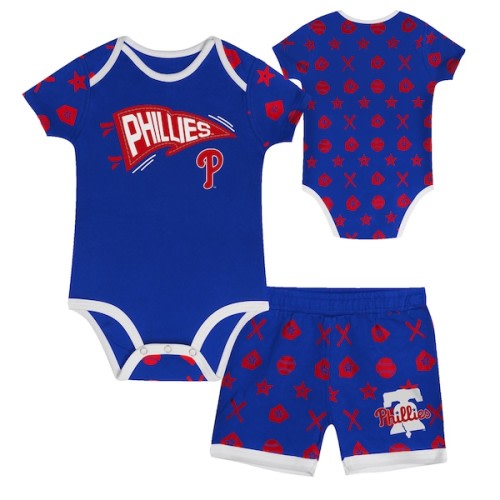 Philadelphia Phillies Infant On Deck 2-Piece Diaper Cover Set - Blue