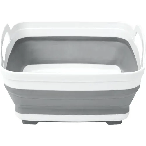 Kitchen Details Collapsible Wash Basin | Self Draining Design | Large Flexible Design | Protect Dinnerware | Self Draining | Space Saver | Home Cleaning | White