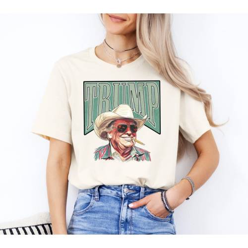 Trump Shirt Western Trump Tee Cowboy Shirt Make America Great Trump Daddy Shirt MAGA Trump President Tee Donald Trump Funny Republican Gift