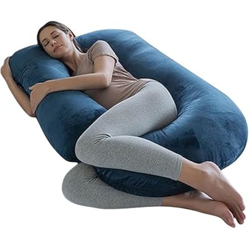Maternity Pillow U Shape, Pregnancy Pillows for Sleeping, Body Pillow, Full Body Pillow,Back Hip Leg Abdominal Support Soft and Comfortable , Pillowcase Removable Easy to Clean
