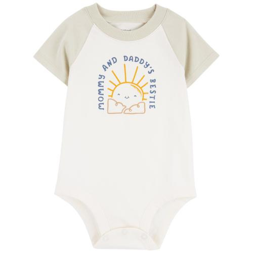 Baby Mommy And Daddy's Bestie Bodysuit - 12M - Style,Ivory