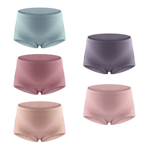 5 Pack Women's Maternity High Waist Underwear Pregnancy Seamless Soft Hipster Panties Over Bump