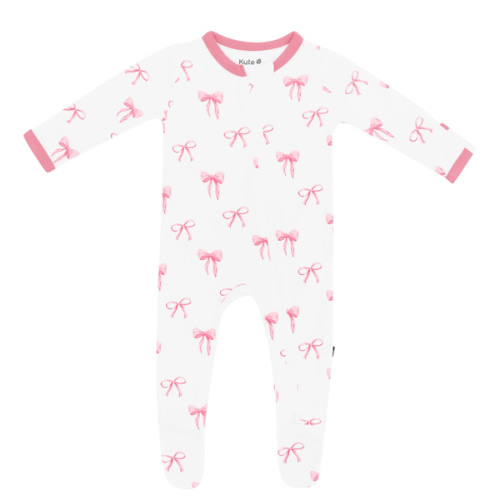 Zippered Footie in Bow