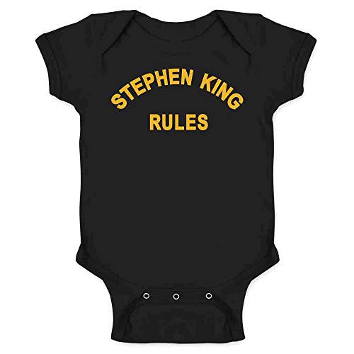 Pop Threads Stephen King Rules Horror Movie Funny Retro 80s Infant Baby Boy Girl Bodysuit