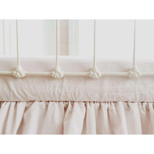 Baby Pink Fitted Crib Sheet | High Cotton Textile