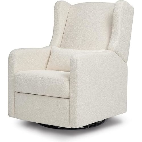 DaVinci Carter's Arlo Recliner and Swivel Glider in Ivory Boucle, Greenguard Gold Certified