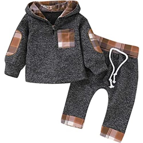 2 Piece Outfit - 0-6 Months (Grey Orange)