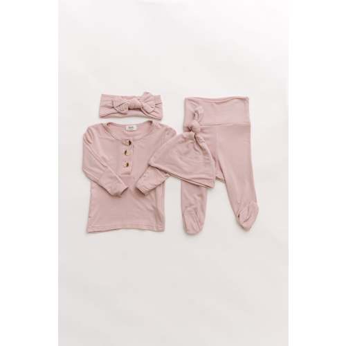 Aspen Outfit, Hat and Headband Set | Dusty Rose