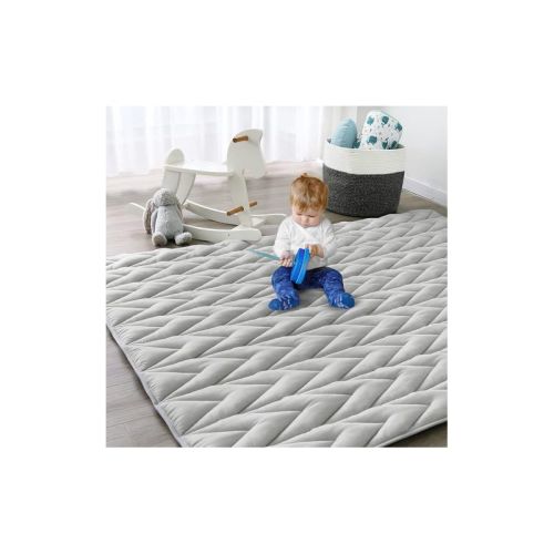 Biloban-muslin Baby Play Mat | Playpen Mat - Large Padded Foam Tummy Time Activity Mat For Infant & Toddler