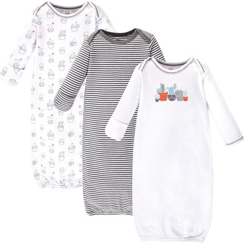 Touched by Nature Unisex Baby Organic Cotton Gowns - 0-6 Months