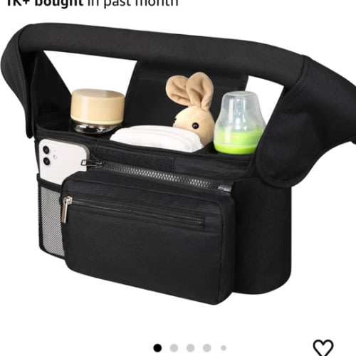 Accmor Universal Stroller Organizer with Insulated Cup Holder Detachable Phone Bag and Shoulder Strap,Stroller Bag Caddy Organizer Fits for Uppababy, Baby Jogger, Britax Strollers