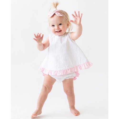 Swiss Dot Swing Top and Bloomer Set