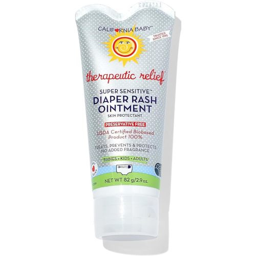 California Baby Super Sensitive Diaper Rash Cream | 100% Bio-Based | Zinc Oxide Ointment | Unscented Diaper Cream | Cloth Diapers Safe | 82 g / 2.9 oz