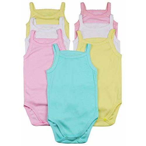 ToBeInStyle Baby Girls' 4 Pack Overall One-Piece Bodysuit