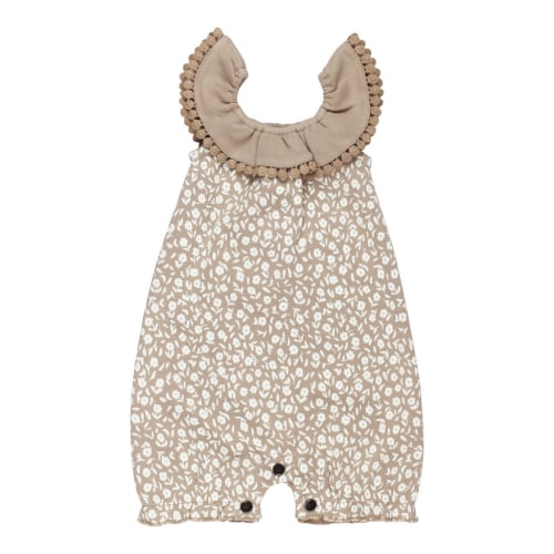 L'ovedbaby | Organic Bubble Romper | Oatmeal Ditsy Floral