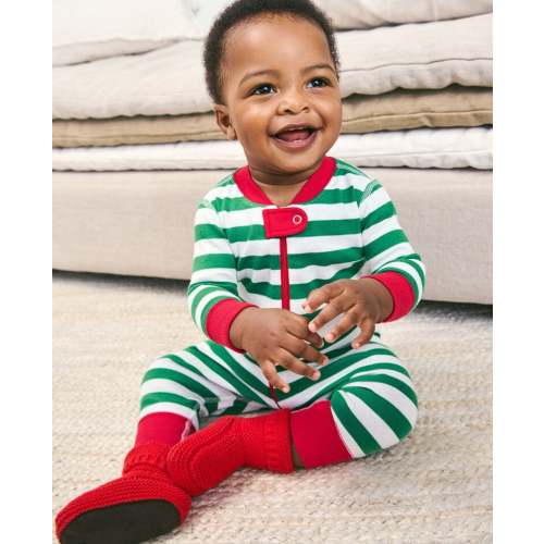 Baby Striped 2-Way Zip Sleeper | Hanna Andersson