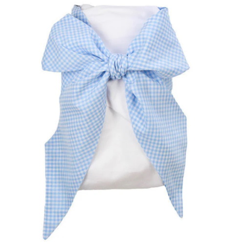 Bow Swaddle ® - Blue Gasparilla Gingham