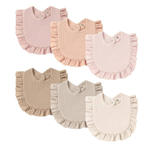 Baby Muslin Bibs Bandana Drool Bibs for Unisex Boys & Girls, Soft and Absorbent Cotton Teething Drooling Bib Set for Newborn Toddler