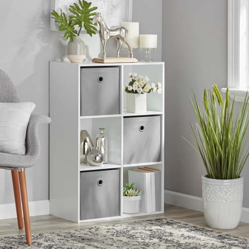 Mainstays 6 Cube Storage Organizer, White