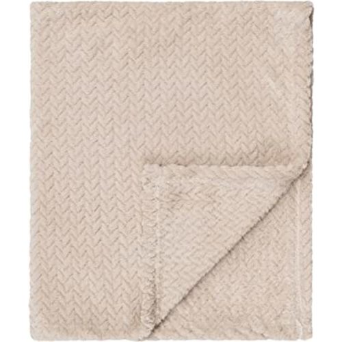 EVERYDAY KIDS Baby Fleece Blanket - 30" by 40" - Super Soft, Plush, Warm and Comfortable- Dark Beige