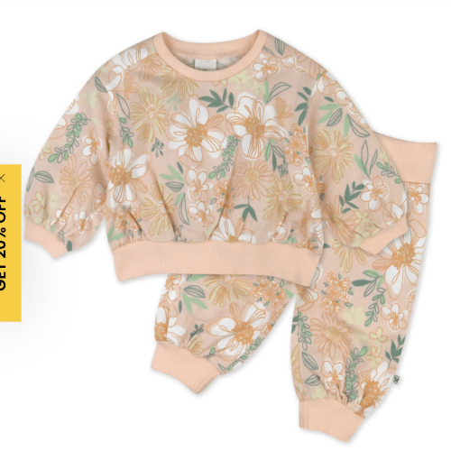 (6-9M) 2-Piece Cozy Sweatsuit Set | Honest Baby Clothing