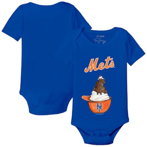 New York Mets Tiny Turnip Infant Sundae Helmet Bodysuit - Royal