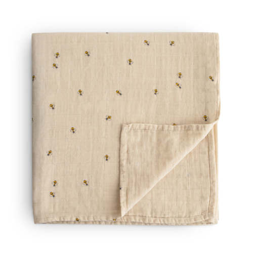 Organic Cotton Mushie Baby Muslin Swaddle Blanket