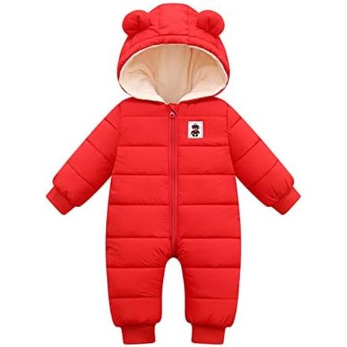 Newborn Snowsuit Baby's Romper Jumpsuit Winter Coats Warm Down Coat Cute Padded Windproof Onesie for infant girls boys