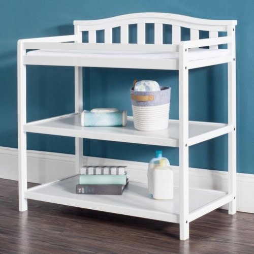 Camden Child Craft Arch Top Changing Table with Pad in Slate