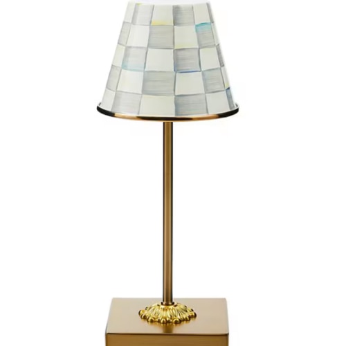 MacKenzie-Childs Check LED Rechargeable Cafe Table Lamp