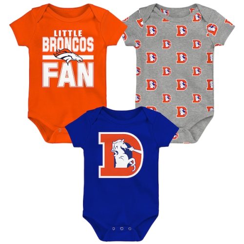 Newborn Outerstuff Denver Broncos Little Tike 3-Piece Bodysuit Set