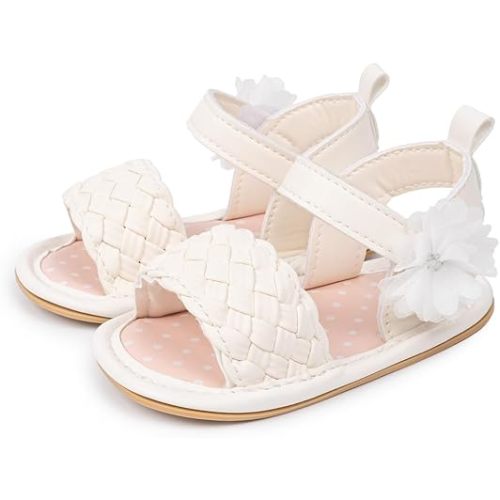 CENCIRILY Infant Baby Girls Boys Sandals Summer Beach Outdoor Bowknot Soft Rubber Sole Toddler Princess Dress Flats Walking Shoes