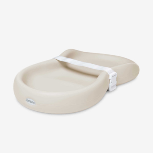 Keekaroo Peanut Changer Baby Vanilla– The Original Made in USA Easy-to-Clean Changing pad and The only Shell Over Foam, Fully Water Repellant