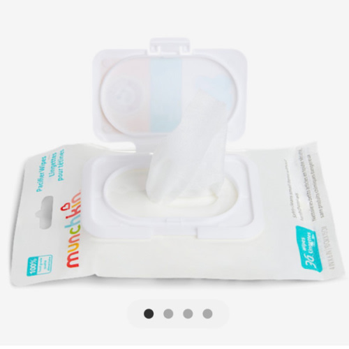 Munchkin Arm & Hammer Pacifier Wipes - Safely Cleans Breast Pump Parts and Feeding Essentials for Baby and Toddler, 1 Pack, 36 Wipes