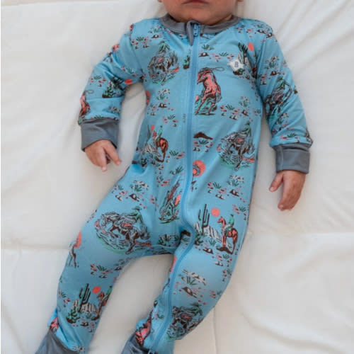 Baby Zip Up - Cowboy Up - Blue – BURLEBO