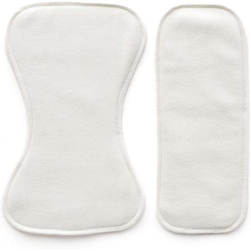 Esembly Ultra Absorbent Overnight Hemp Cloth Diaper Booster Inserts with Stay-Dry Fleece – Reusable Nighttime Doublers for Heavy Wetters – Size 1, 3 Sets (3 Contours and 3 Boosters)
