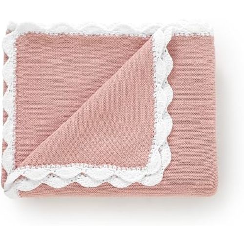 mimixiong Cotton Baby Blanket Newborn Breathable Knit Handmade Blanket