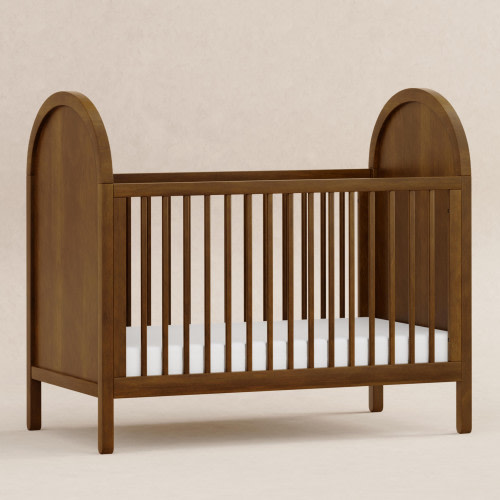 babyletto Bondi 3-in-1 Convertible Crib with Toddler Bed Conversion Kit - Natural Walnut
